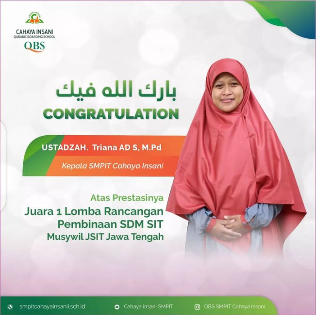 Juara 1 Lomba Kepala Sekolah Musywil JSIT Jawa Tengah